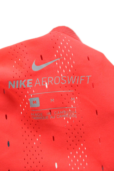 Nike Womens Orange Solid Tank 100% Recycled Polyester Sleeveless Size M