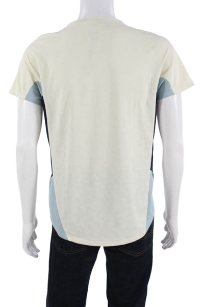 Nike Mens Light Blue Solid T-Shirt Recycled Polyester Spandex Size M