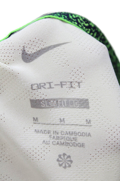 Nike Mens Light Blue Solid T-Shirt Recycled Polyester Spandex Size M