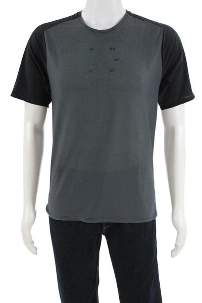 Nike Men Black Sports T-Shirt Crew Neck Short Sleeve Size S