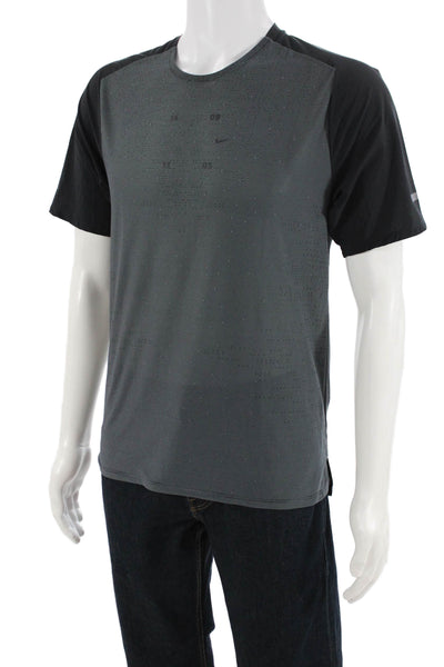 Nike Men Black Sports T-Shirt Crew Neck Short Sleeve Size S