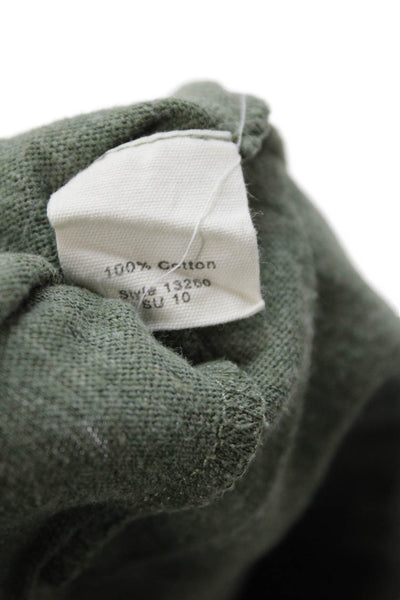 J Crew Mens Green V-Neck Cotton Short Sleeve T-Shirt Size M