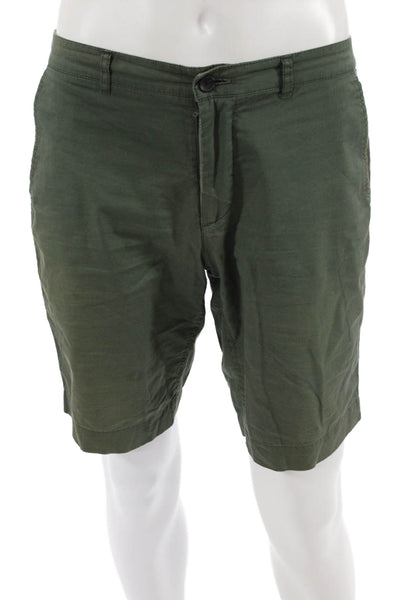 ATM Mens Chino Shorts Green 100% Cotton Size 30