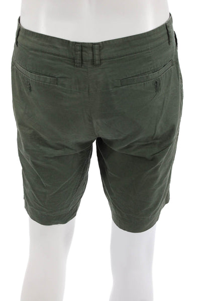 ATM Mens Chino Shorts Green 100% Cotton Size 30