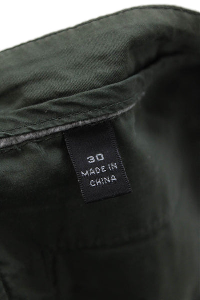 ATM Mens Chino Shorts Green 100% Cotton Size 30