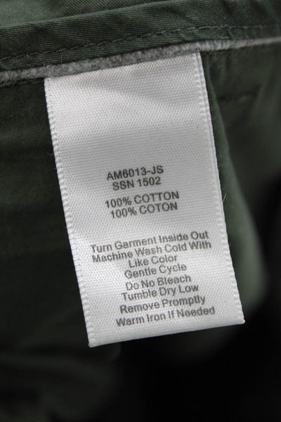 ATM Mens Chino Shorts Green 100% Cotton Size 30