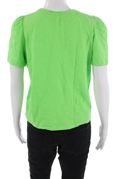 The Westside Women Jersey T-Shirt Short Sleeve Crew Neck Green Cotton Size M