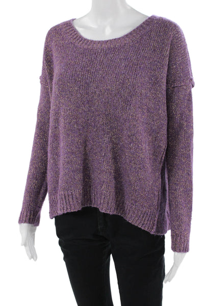 Calypso Saint Barth Unisex Purple Bohemian Pullover Sweater Round Neck Size XS
