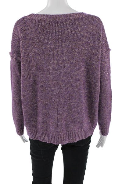 Calypso Saint Barth Unisex Purple Bohemian Pullover Sweater Round Neck Size XS