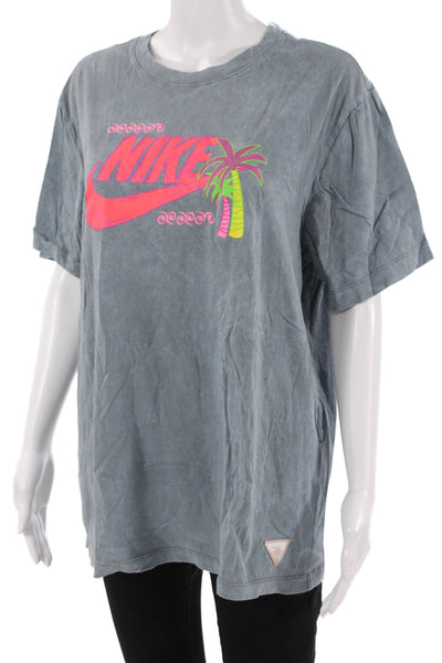 Nike Womens Basic Graphic Cotton Crew Neck Short Sleeve T-Shirt Size L