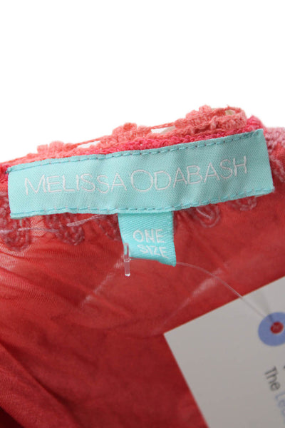 Melissa Odabash Women Orange Floral Rayon V-Neck Tunic Drawstring Size One Size
