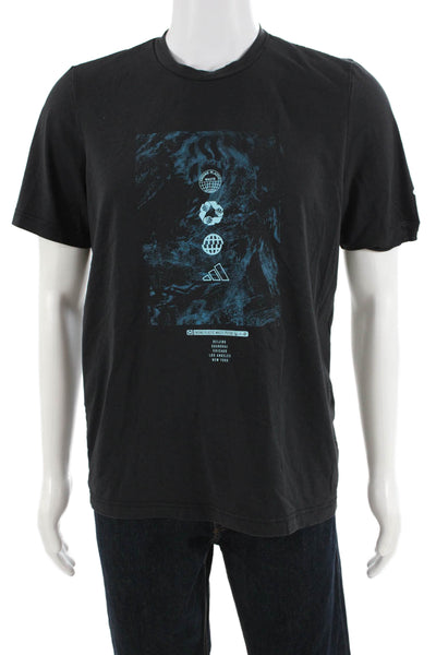 Adidas Mens Black City Graphic T-Shirt Size M