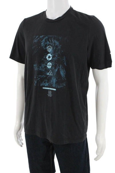 Adidas Mens Black City Graphic T-Shirt Size M