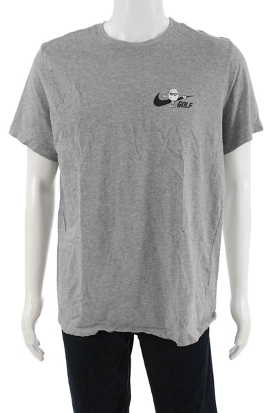 Nike Mens Gray Cartoon Graphic Cotton Crew Neck Short Sleeve T-Shirt Size L