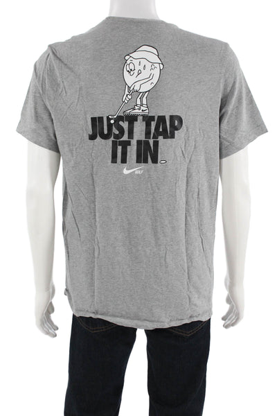 Nike Mens Gray Cartoon Graphic Cotton Crew Neck Short Sleeve T-Shirt Size L