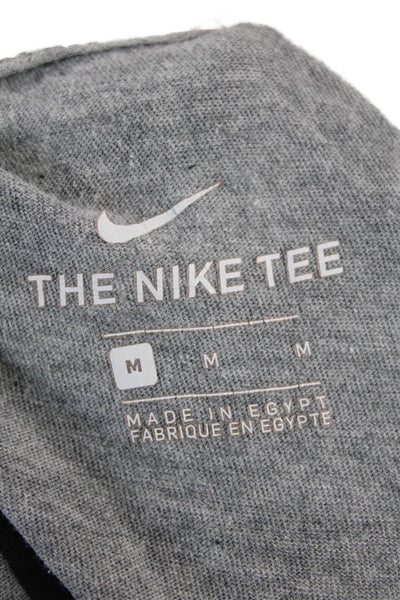 Nike Mens Gray Graphic Cotton Crew Neck Short Sleeve T-Shirt Size M