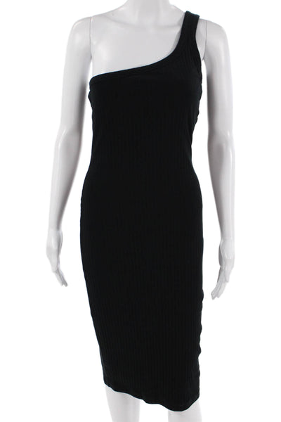 Ninety Percent Women Bodycon Sheath Dress Black Sleeveless Mid-Calf Size S