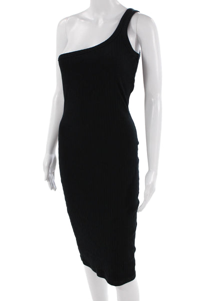 Ninety Percent Women Bodycon Sheath Dress Black Sleeveless Mid-Calf Size S