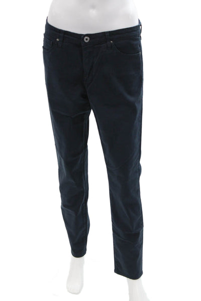 AG Adriano Goldschmied Womens Cropped Ankle Pants Dark Blue Size 30