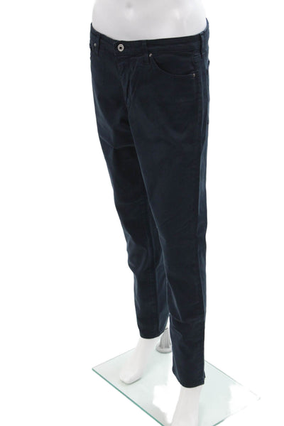 AG Adriano Goldschmied Womens Cropped Ankle Pants Dark Blue Size 30