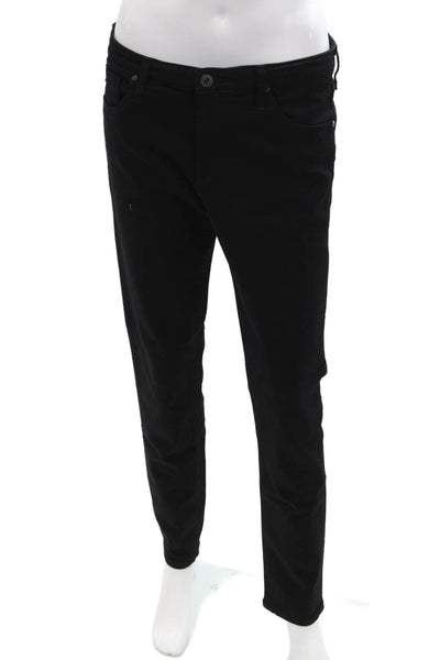 AG Adriano Goldschmied Unisex Skinny Tapered Black Jeans Size 30