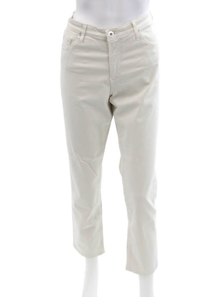 AG Adriano Goldschmied Unisex Cropped Ankle Pants White Size 31