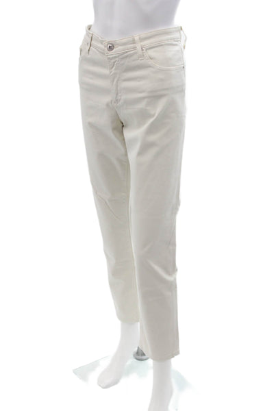 AG Adriano Goldschmied Unisex Cropped Ankle Pants White Size 31