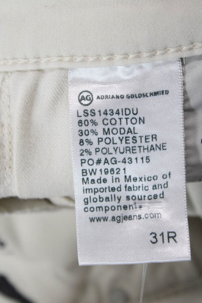 AG Adriano Goldschmied Unisex Cropped Ankle Pants White Size 31