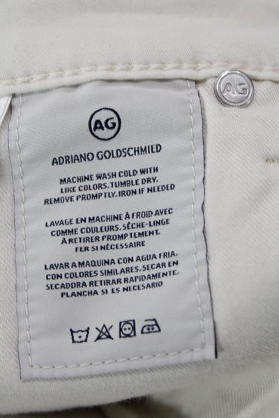 AG Adriano Goldschmied Unisex Cropped Ankle Pants White Size 31
