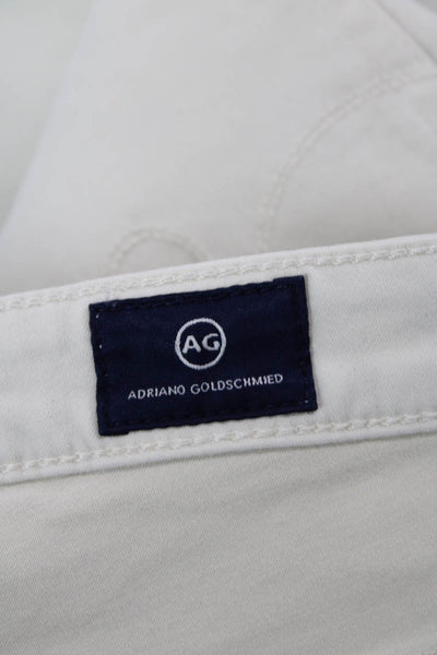 AG Adriano Goldschmied Unisex Cropped Ankle Pants White Size 31