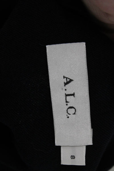 A.L.C. Womens Shirt Dress Dark Blue Long Sleeve Button Full-Length Size 8