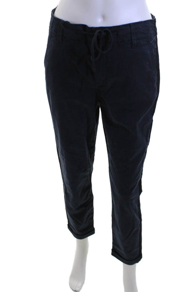 Paige Womens Ankle Jogger Pants Dark Blue Lyocell Drawstring Size 27