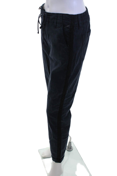 Paige Womens Ankle Jogger Pants Dark Blue Lyocell Drawstring Size 27