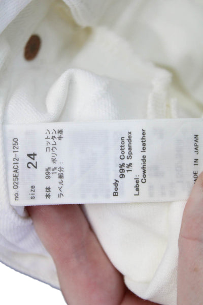 Moussy Women Skinny White Stretch Jeans Button Size 24