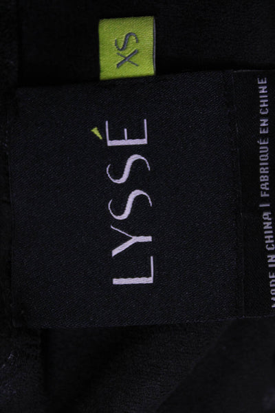 Lysse Women Black Faux Leather Jacket Long Sleeve Button Size XS