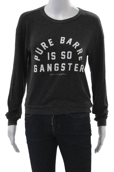 Spiritual Gangster Women Dark Gray Pullover Sweatshirt Graphic Crewneck Size XS