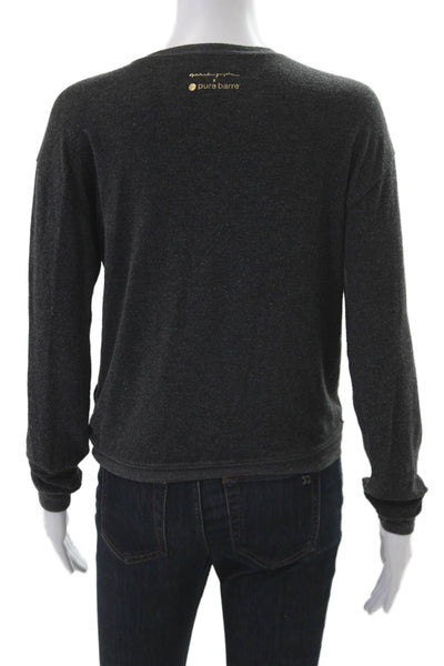 Spiritual Gangster Women Dark Gray Pullover Sweatshirt Graphic Crewneck Size XS