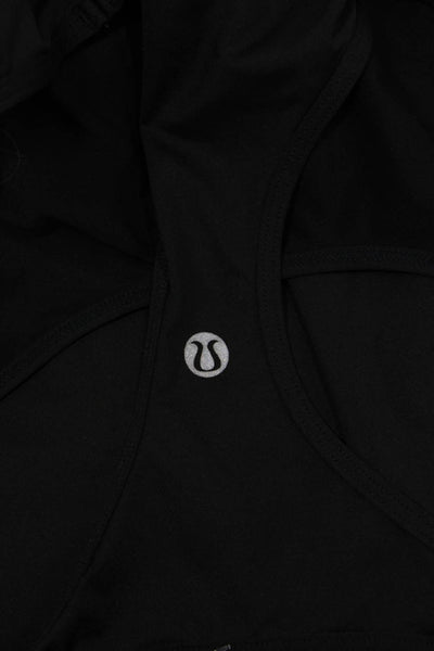 Lululemon Womens Black Basic Sleeveless Tank Nylon Blend Round Neck Size S