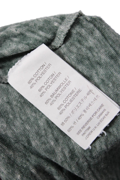J Crew Womens Green V-Neck Jersey Short Sleeve T-Shirt Size S
