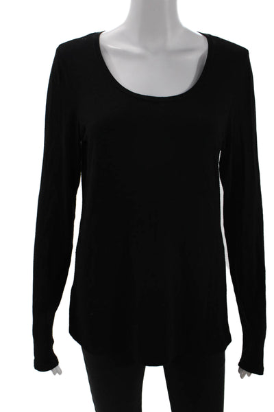 Eileen Fisher Women Black Long Sleeve Basic T-Shirt Size M