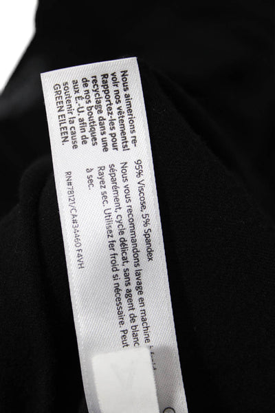 Eileen Fisher Women Black Long Sleeve Basic T-Shirt Size M