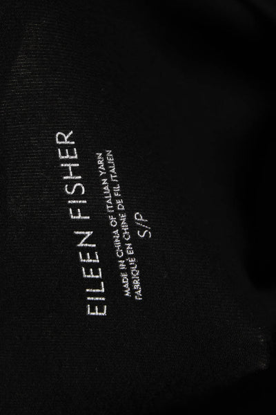 Eileen Fisher Women Black Long Sleeve Basic T-Shirt Size M