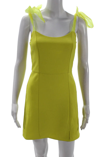Coop & Spree, Women Mini Sundress Yellow Sleeveless Round Neck Size XS