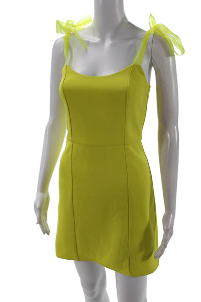 Coop & Spree, Women Mini Sundress Yellow Sleeveless Round Neck Size XS