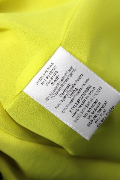 Coop & Spree, Women Mini Sundress Yellow Sleeveless Round Neck Size XS