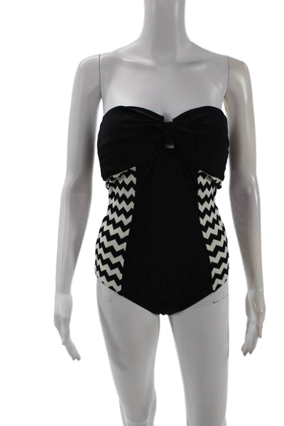 Seafolly Women One Piece Black Chevron Swimsuit Size 12