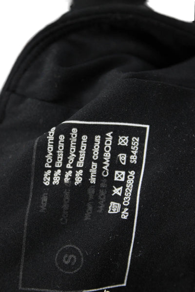 Sweaty Betty, Womens Cropped Leggings Black Graphic Print Size S