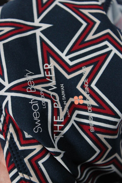 Sweaty Betty Women Ankle Cropped Leggings Dark Blue Stars Size S