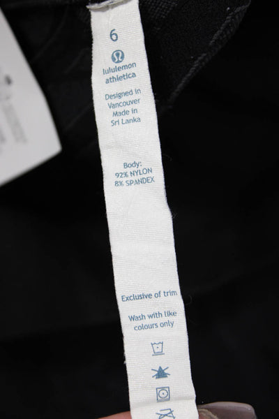 Lululemon Womens Ankle Cropped Geometric Aztec Black Leggings Size 6