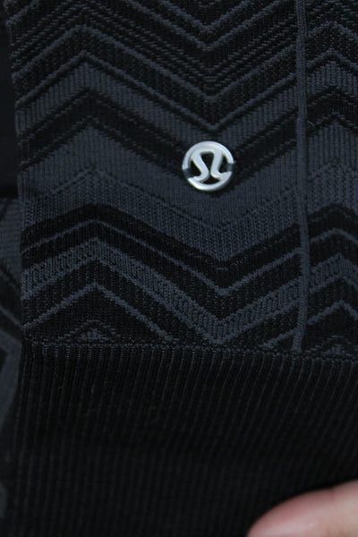 Lululemon Womens Ankle Cropped Geometric Aztec Black Leggings Size 6